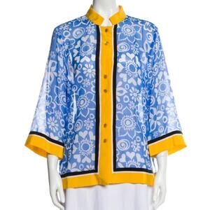 Bob Mackie Wearable Art Silk Top